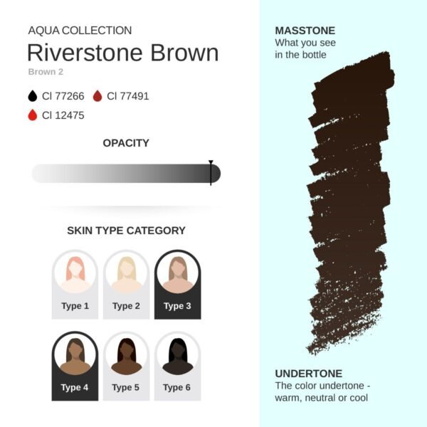 Riverstone Brown PMU Pigment 10ml - Imagen 4