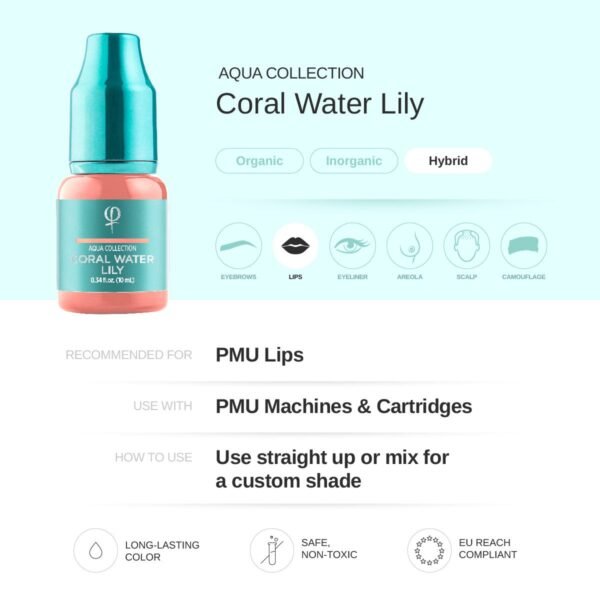 Coral Water Lily – Correction color PMU pigment 10ml - Imagen 2
