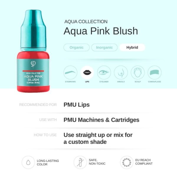Aqua Pink Blush PMU pigment 10ml - Imagen 2